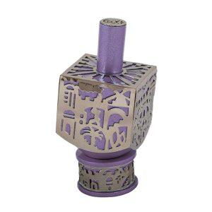 Jerusalem Pattern Cut Out Dreidel Purple